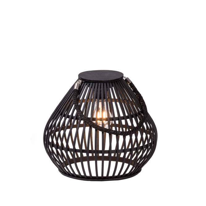 BAZA Lampe LED E27 noir H 27 cm - Ø 31 cm