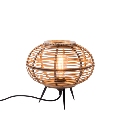 ZANZI Lampe de table E27 naturel H 29 cm - Ø 30 cm