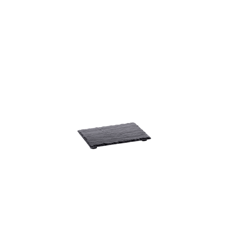 SLATE Assiette noir Larg. 14 x Long. 10 cm