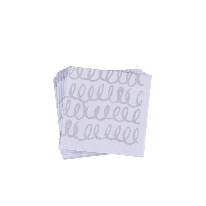 CURL Set van 20 servetten grijs B 25 x L 25 cm