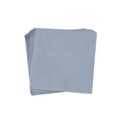 UNI Set de 20 serviettes gris Larg. 33 x Long. 33 cm