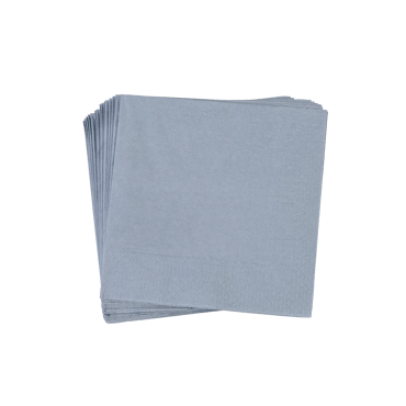 UNI Set van 20 servetten grijs B 33 x L 33 cm
