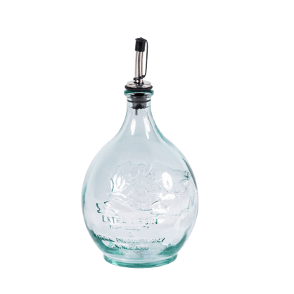 OLIVIERA Ölflasche Transparent H 23 cm - Ø 12,5 cm