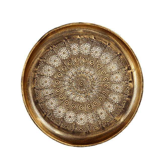 JODHPUR Serviertablett Gold, Bronze H 3,5 cm - Ø 41 cm