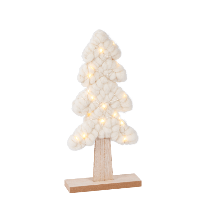 SKY Sapin décoratif avec 25 LEDs naturel H 38,5 x Larg. 18 x P 6 cm