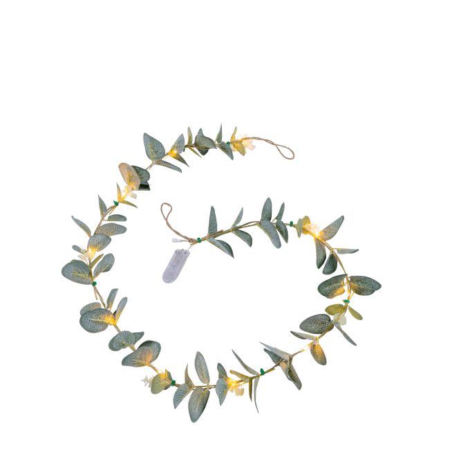 MIRTE Guirlande lumineuse feuille deucalyptus Long. 120 cm