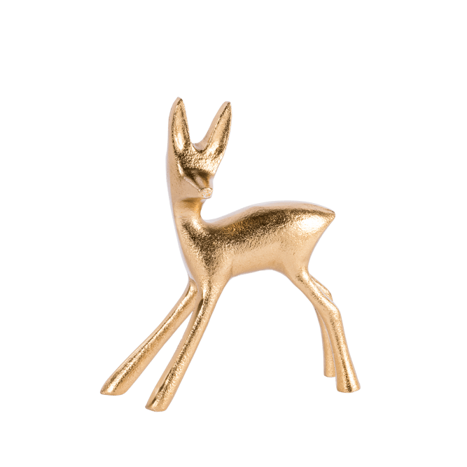 GOLDY Decorativo cervo dorato H 15 x W 7 x L 19,5 cm