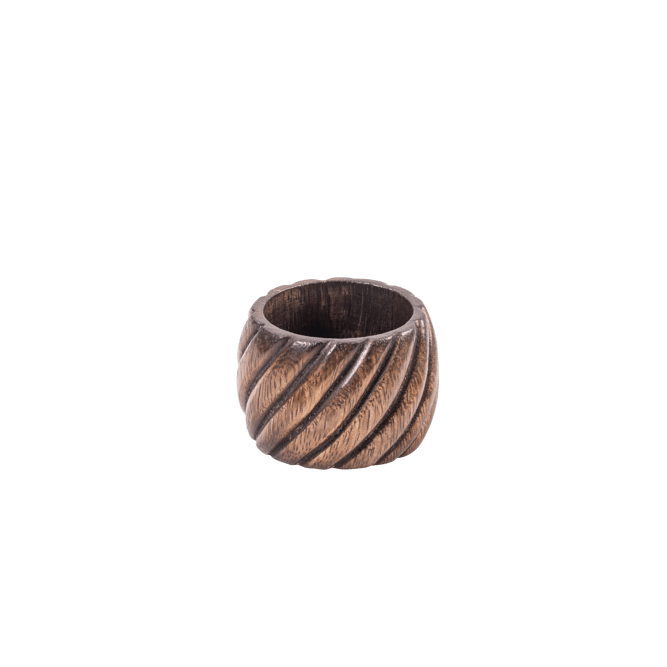 CARVE Anillo servilleta marrón A 4 x An. 5 x P 5 cm