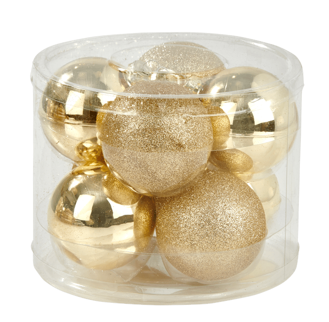 GOLD Boule de Noël set de 8 doré Ø 7 cm