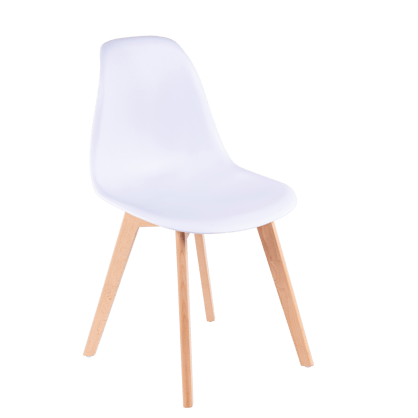 NEW MATS Chaise de salle à manger blanc H 85,5 x Larg. 46 x P 48 cm