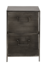 PHARMA Armoire à 2 tiroirs noir H 55,5 x Larg. 35 x P 34 cm