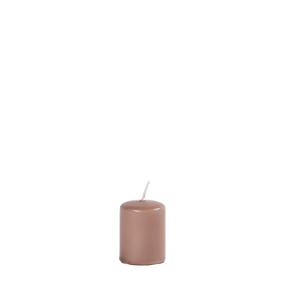 CILINDRO Bougie cylindrique taupe H 5 cm - Ø 4 cm