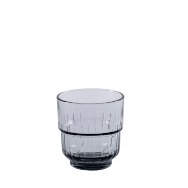 LINQ Glas Grau H 8,7 cm - Ø 8,2 cm
