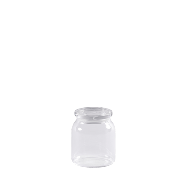 CRYSTAL Pote útil com tampa transparente H 8,3 cm - Ø 7 cm