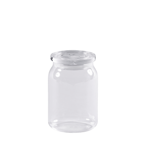 CRYSTAL Pot à provisions avec couvercle transparent H 15 cm - Ø 9,1 cm