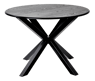 TRAVERS Table à manger noir H 75 cm - Ø 107 cm