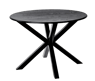 TRAVERS Table noir H 75 cm - Ø 107 cm