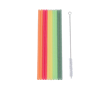 ECO PARTY Pailles avec brosse réutilisables Mélange de 5 couleurs Long. 23 cm - Ø 0,6 cm