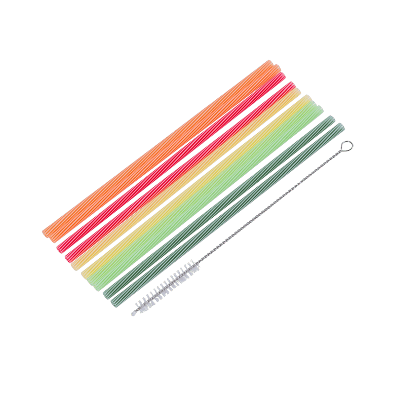 ECO PARTY reutilizable con cepillo mezcla de 5 colores L 23 cm - Ø 0,6 cm