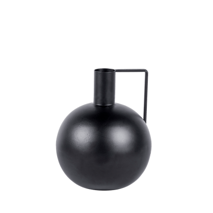 BASTA Vaso sferico nero H 20 cm - Ø 17 cm - Ø 4 cm