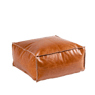 COGNAC Pouf marrone H 30 x W 60 x L 60 cm