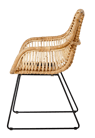 ROTAN Chaise de salle à manger naturel H 87 x Larg. 55 x P 54 cm