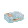 RENEW Lunchbox bento met verdelingen sistema doos niet lekvrij H 7,5 x B 21,5 x D 17,5 cm