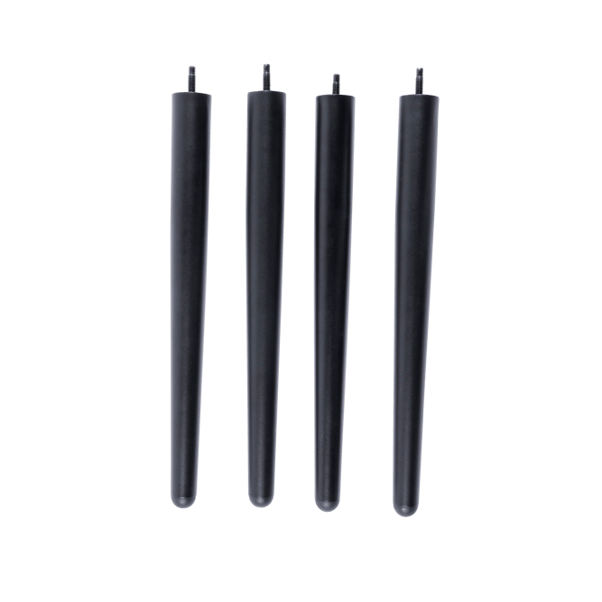 FRIDA / FRAY Set de 4 patas negro negro A 42,8 cm - Ø 3,8 cm