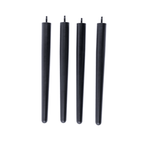 FRIDA / FRAY Set de 4 pieds noir noir H 42,8 cm - Ø 3,8 cm