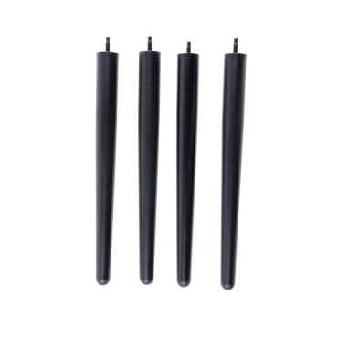 FRIDA / FRAY Set de 4 pieds noir noir H 42,8 cm - Ø 3,8 cm