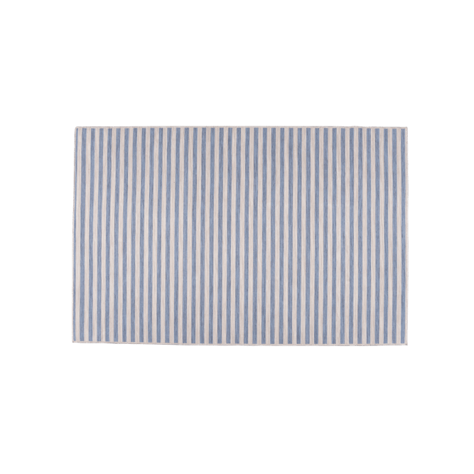 STRIPY Tapete azul claro, bege W 133 x L 195 cm