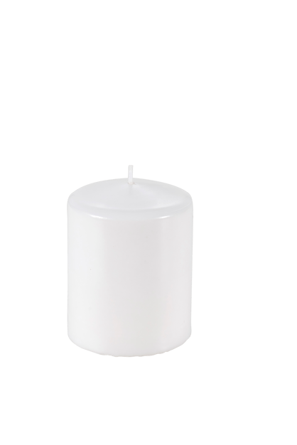 PURE Bougie cylindrique blanc H 9 cm - Ø 7 cm