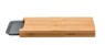 BAMBOO Snijplank met opvangbakje grijs, naturel H 3 x B 38 x D 26 cm