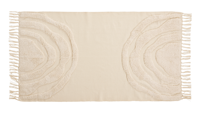 MONARC Tapis blanc cassé Larg. 80 x Long. 150 cm