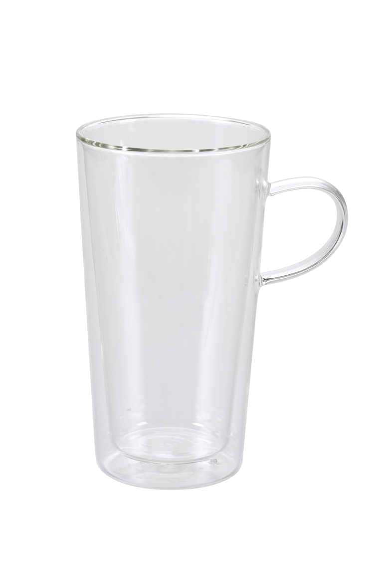 CREMA Mug a doppia parete trasparente H 16 cm - Ø 7 cm