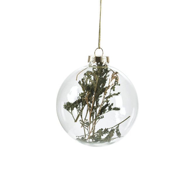 DRY FLOWER Kerstbal groen Ø 8 cm