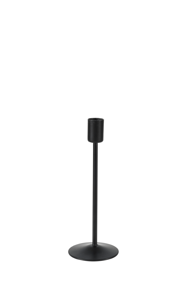 GRACIL Bougeoir noir H 20 cm - Ø 7,5 cm