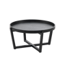 DRACO Table de salon noir H 40 cm - Ø 84 cm