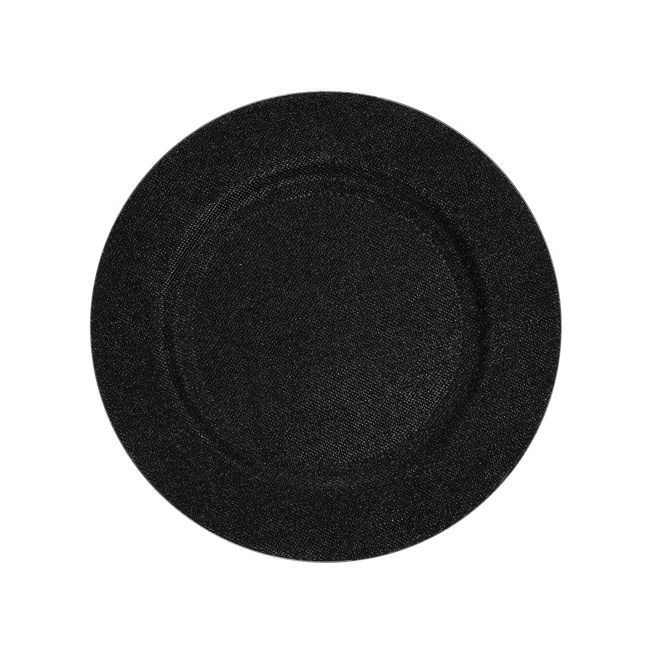 GLITTER Deco bord zwart Ø 33 cm