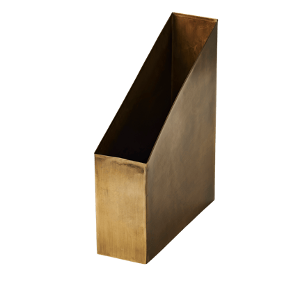 BRASS Porta-revistas bronze H 30 x W 25 x D 8 cm