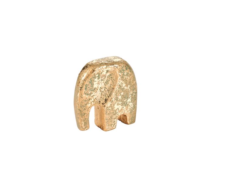 ELLY Magneet olifant goud H 4 x B 4 cm
