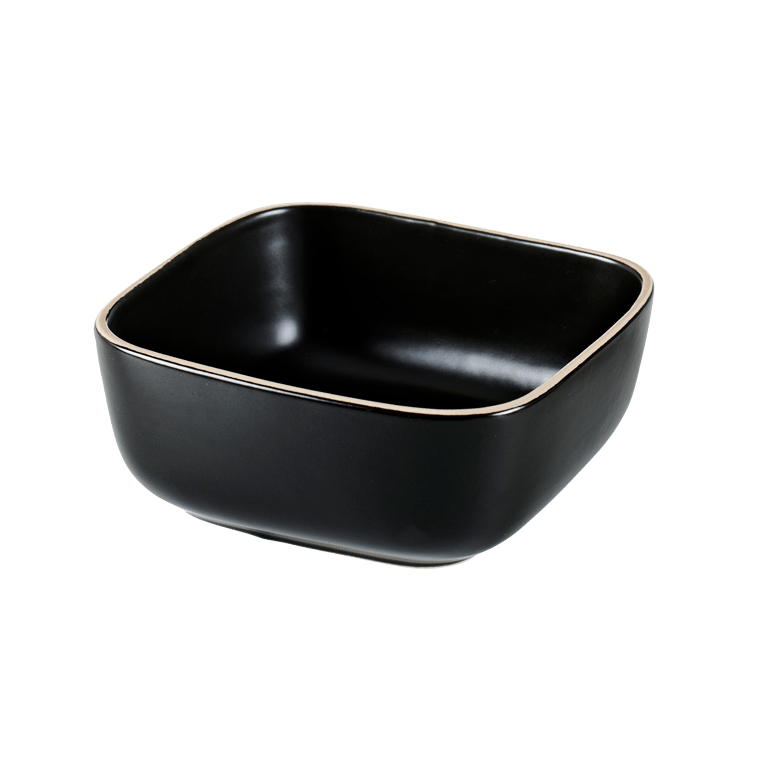 ELEMENTS Bowl zwart H 5,5 x B 14,5 x D 14,5 cm
