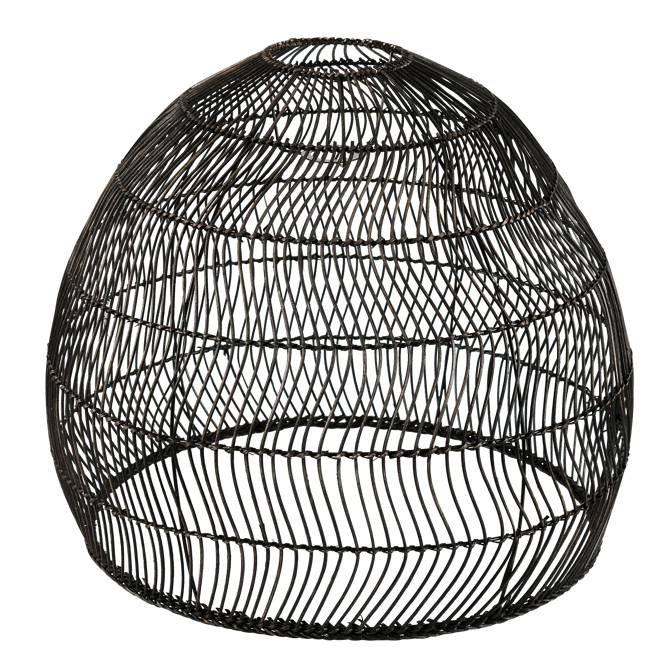 Overleving trui Azië LEWIS Lampenkap zwart H 47 cm - Ø 57 cm - Ø 14 cm | CASA