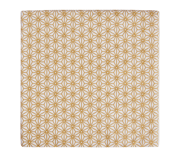 GINZA GOLD Set de 20 serviettes doré Larg. 33 x Long. 33 cm