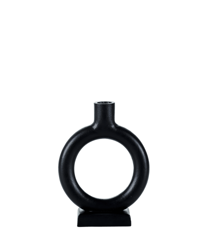 NOVA Bougeoir noir H 18 x Larg. 13,5 x P 5,5 cm - Ø 2,1 cm