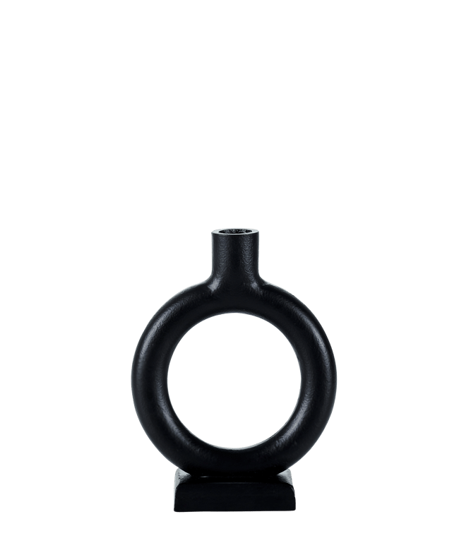 NOVA Bougeoir noir H 18 x Larg. 13,5 x P 5,5 cm - Ø 2,1 cm