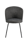 OLIVIER Chaise de salle à manger gris H 77 x Larg. 46 x P 43 cm