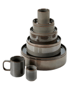 MINERAL GRAPHITE Espressomok grijs H 6,7 cm - Ø 6 cm