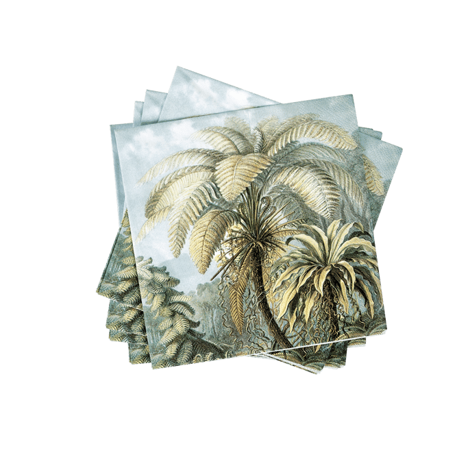 PALMEN Paquete de 20 servilletas verde An. 33 x L 33 cm