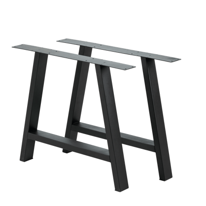 NEW OAK Pieds de table A noir H 72 x Larg. 79 x P 8 cm